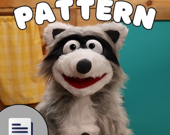 Raccoon Puppet Pattern + Build Guide - PDF Digital Download