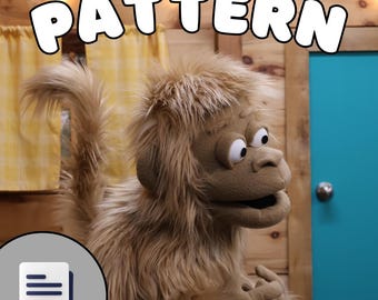 Monkey Puppet Pattern + Build Guide - PDF Digital Download