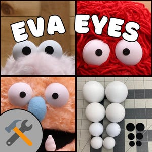 Puppet Eyes EVA Foam | With Pupils | Various Sizes