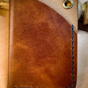 Handmade leather card wallet, front pocket minimalist wallet, anniversary birthday or christmas gift for dad