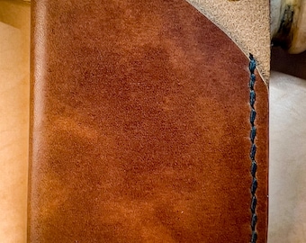 Handmade Italian Leather Card Wallet: Minimalist Front Pocket Design