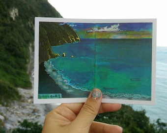 Chingshui Cliff-briefkaart: Hualien Taiwan