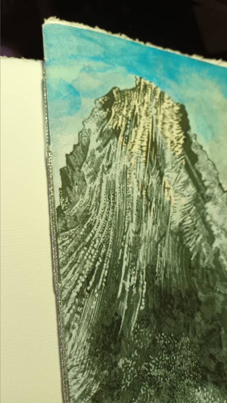 Mountains in Norway : Reine i Lofoten Boutique Notebook/Sketchbook with Giclee Cover White Amatruda Handmade Paper Silver Waxed Thread image 4