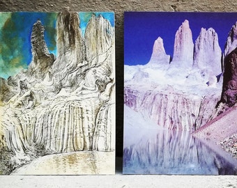 Base de las Torres Postcard : Patagonia Chile