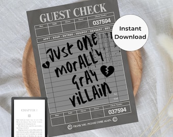 Morally Gray Kindle Insert Printable - Kindle Insert Design - Downloadable Kindle Insert - Kindle Insert Decoration - Kindle Printable