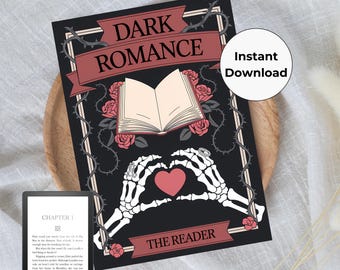 Dark Romance Kindle Insert Printable - Tarot Card Kindle Insert Design - Downloadable Kindle Insert - Kindle Decoration for Clear Case
