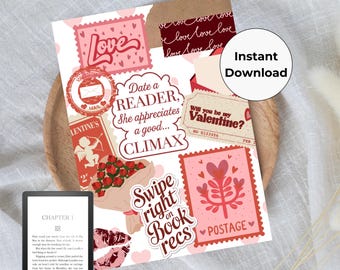 Cute Printable Kindle Insert Design - Kindle Insert for Clear Case - Downloadable Kindle Insert Design - Kindle Decoration