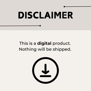 May include: Disclaimer: This is a digital product. Nothing will be shipped. A black download icon is shown.