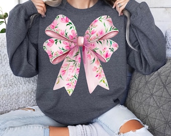 Roze aquarel bloemenstrik PNG - flirtontwerp - bloemenstrik png - downloadbaar png-bestand voor T-shirts - bloemdessin - sierlijk strikontwerp