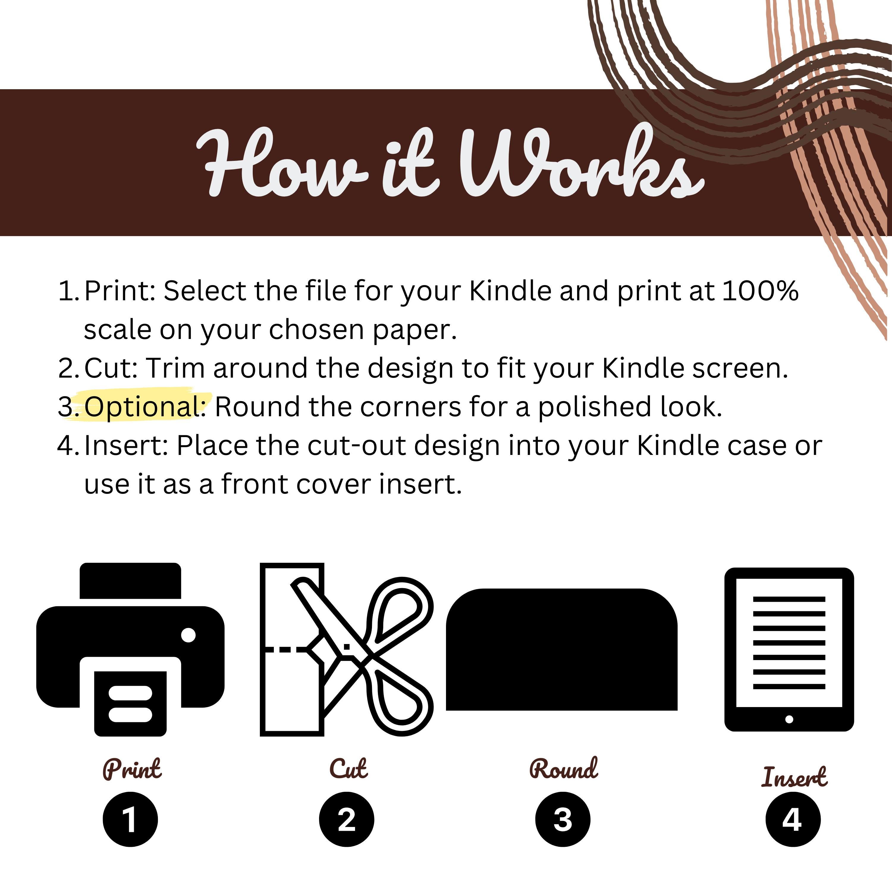 Into the Library She Goes Printable Kindle Insert - Instant Kindle ...