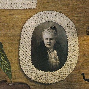 Vintage macramé-fotolijstpatronen: rechthoek en ovaal (digitaal patroon)