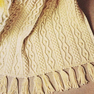 1970s Faux Fisherman Crochet Afghan Pattern