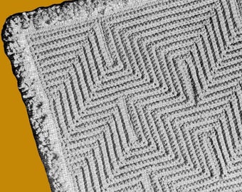 1945 Textured Crochet Rug Pattern, Digital Crochet Pattern