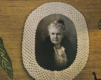 Vintage Macrame Picture Frame Patterns: Rectangle & Oval (Digital Pattern)