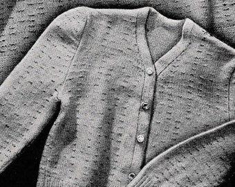 1940s Baby Set Knitting Pattern: Blanket, Jacket & Cap (Digital Pattern)