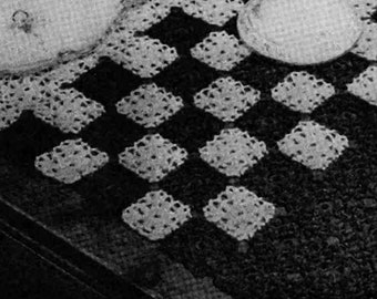 Virkmönster för löpare från 1940-talet, Simplicity (digitalt mönster)
