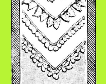 Modèles de bordure au crochet des années 1930, livret de modèles de crochet numérique