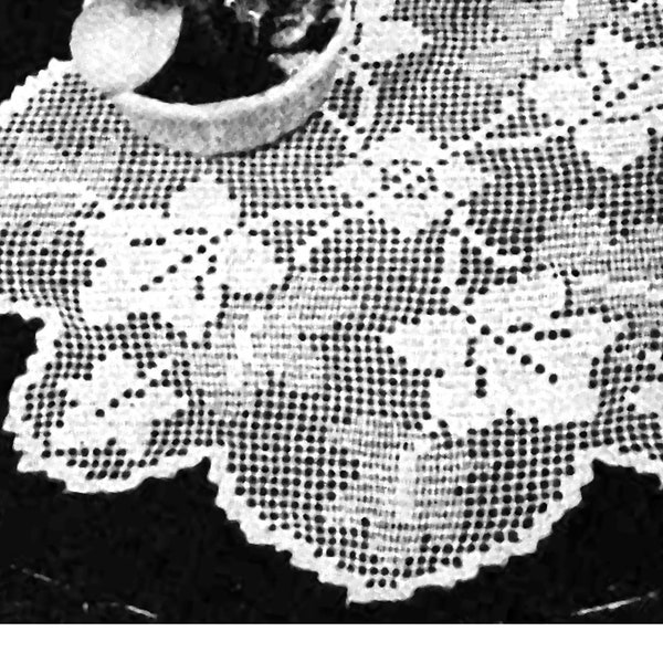 1940s Grape Arbor Doily Crochet Pattern, Digital Crochet Pattern