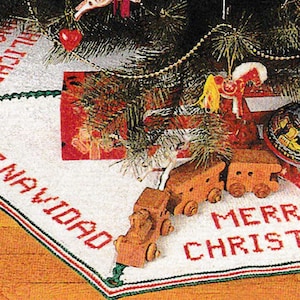 Schema all&#39;uncinetto per la gonna dell&#39;albero in giro per il mondo (download digitale)