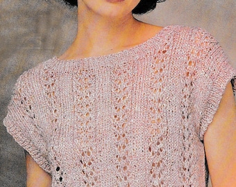 Lace Pullover Knitting Pattern, Digital Knitting Pattern