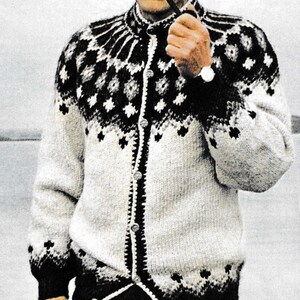 Vintage Icelandic Sweater Knitting Pattern - Sigvaldi, Digital Knitting Pattern