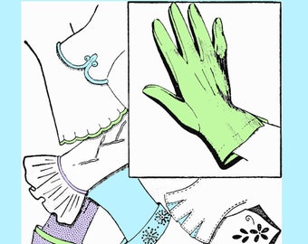 Vintage Instructions to Make Custom Sewing Pattern for Church or Wedding Gloves