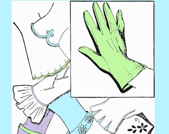 Vintage Instructions to Make Custom Sewing Pattern for Church or Wedding Gloves