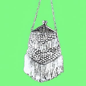 Vintage Beaded Crochet Purse Pattern: 1927 Star Design (Digital Pattern)