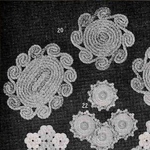 1941 Coiled Rope and Crochted Coasters Patterns, Digital Crochet Pattern