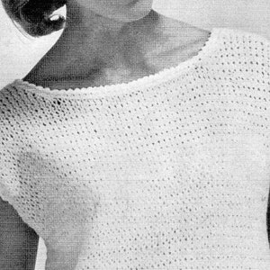 Vintage Knitting Pattern PDF Download • Bust 32” - 40