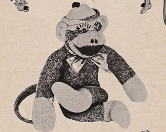 1955 Original Sock Monkey Tutorial, Digital Craft Booklet