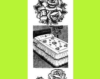 1930s Roses Embroidery Pattern: Vintage Floral Design (Digital Download)