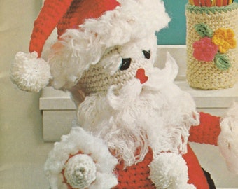 1970s Santa and Snowman Crochet Doorstop Patterns (Digital Pattern)