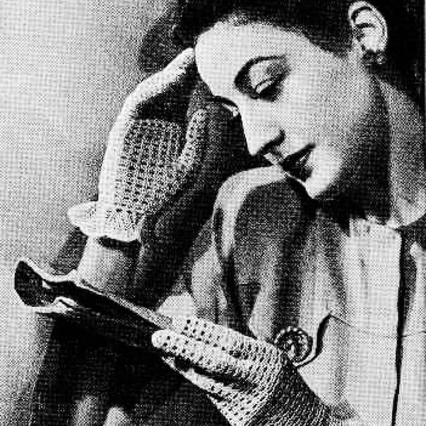 1955 Lace Gloves Crochet Pattern, Style 220, Digital Crochet Pattern