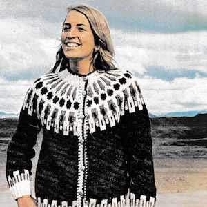 Vintage Icelandic Sweater Knitting Pattern - Dawn, Digital Knitting Pattern