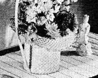 1941 Crocheted basket Pattern, Digital Crochet Pattern