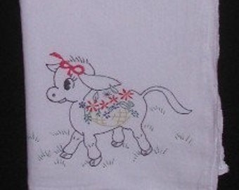 1950s Donkey Hand Embroidery Pattern, Digital Hand Embroidery Pattern