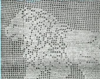 Vintage Filet Lion Pattern from 1917, Digital Crochet Pattern