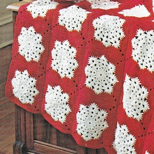 1970s Snowfire Crocheted Afghan Pattern