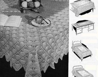 Crochet Tablecloth Pattern Etsy