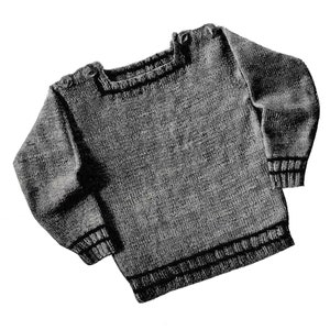 1940s Child&#39;s Jumper & Sweater Knitting Pattern (Digital Pattern)