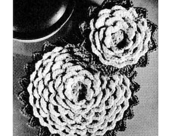 60's Petal Crochet Pot Holder and Trivet Pattern (Digital Pattern)