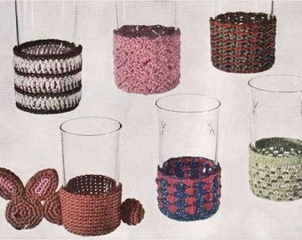 1949 Glass Cozy Crochet Patterns, Digital Crochet Pattern