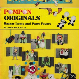 Vintage Doodle Loom Pom Pon Originals Pattern Book No 75, Pom Pom Animal Patterns