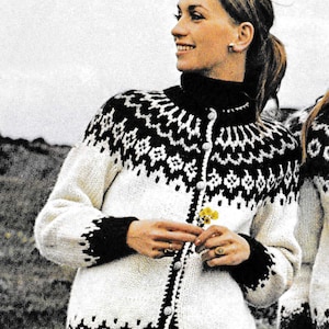 Vintage Icelandic Sweater Knitting Pattern - Griselda, Digital Knitting Pattern