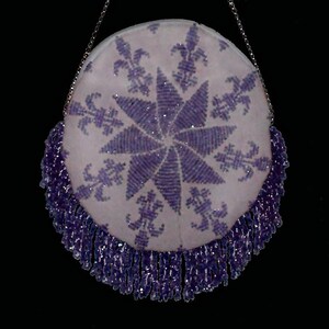 1901 Bead Crochet Purse Pattern: Fleur de Lis Design (PDF Pattern)