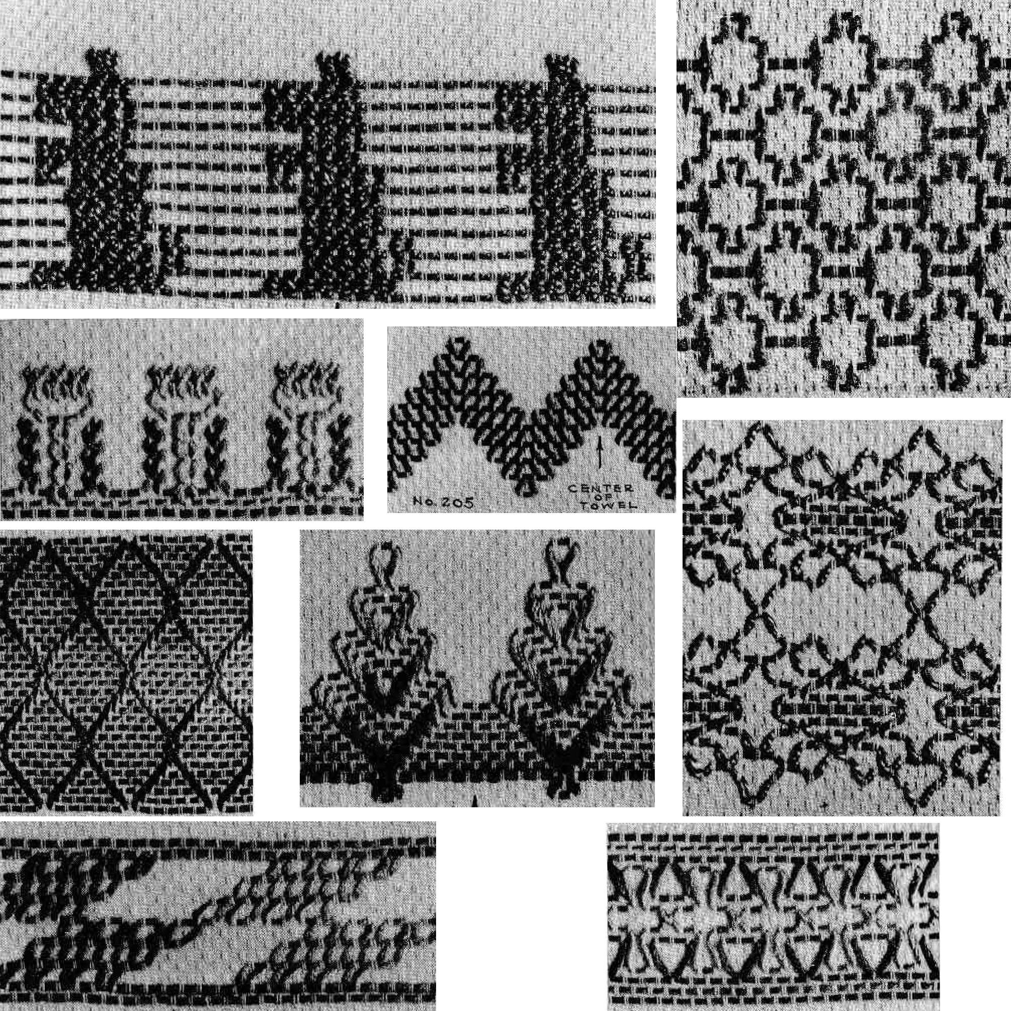 Vintage Huck Weaving Towel Patterns: 1937 Second Series (PDF Pattern ...