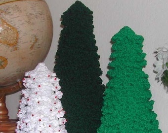 Fast and Easy Crochet Christmas Trees Pattern, Digital Crochet Pattern