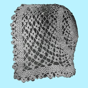 1920s Crochet Baby Bonnet Pattern: Vintage Style (Digital Pattern)