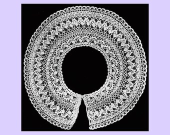 1917 Child's Crochet Collar Pattern, Digital Crochet Pattern